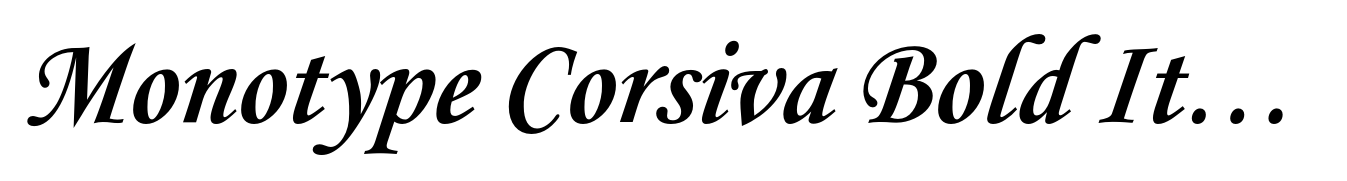 Monotype Corsiva Bold Italic